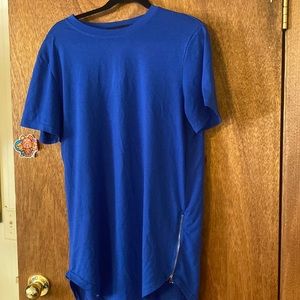 Long left side zipper shirt